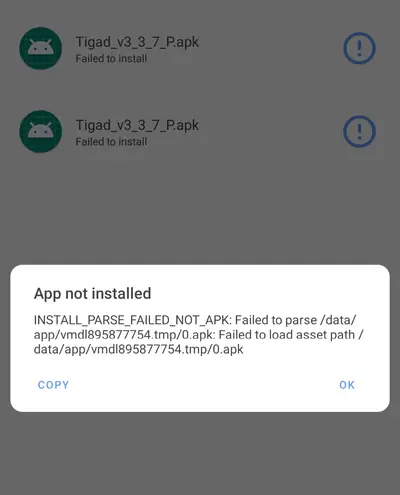 XAPK installer app interface showing an XAPK package ready to install